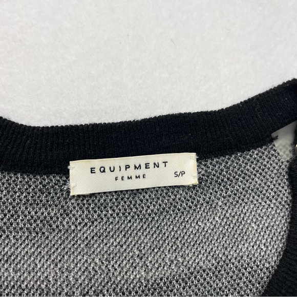 Equipment Femme Womens Wool Crew Neck Zebra Pullover Sweater Size S - Picture 3 of 7